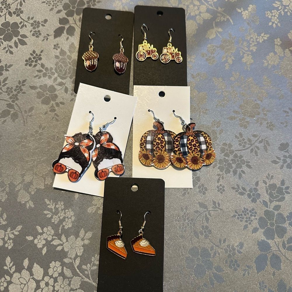 Autumn-Themed Earrings Set Fall Bundle